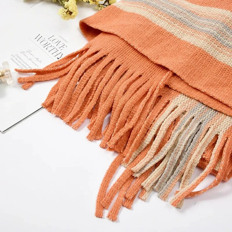 Poncho Femme Cachemire Frange