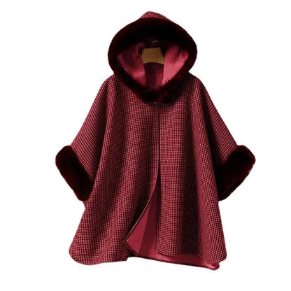 Poncho Femme Capuche
