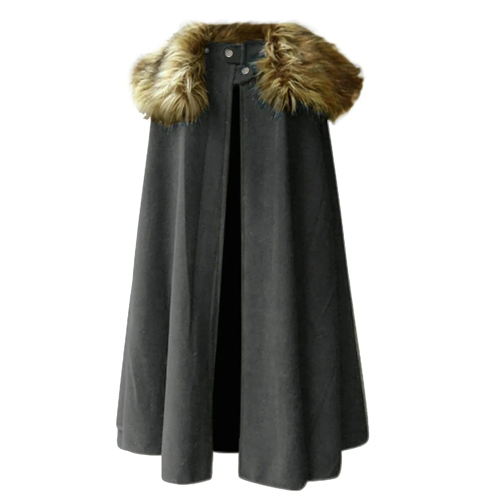 Poncho Femme Col Fourrure