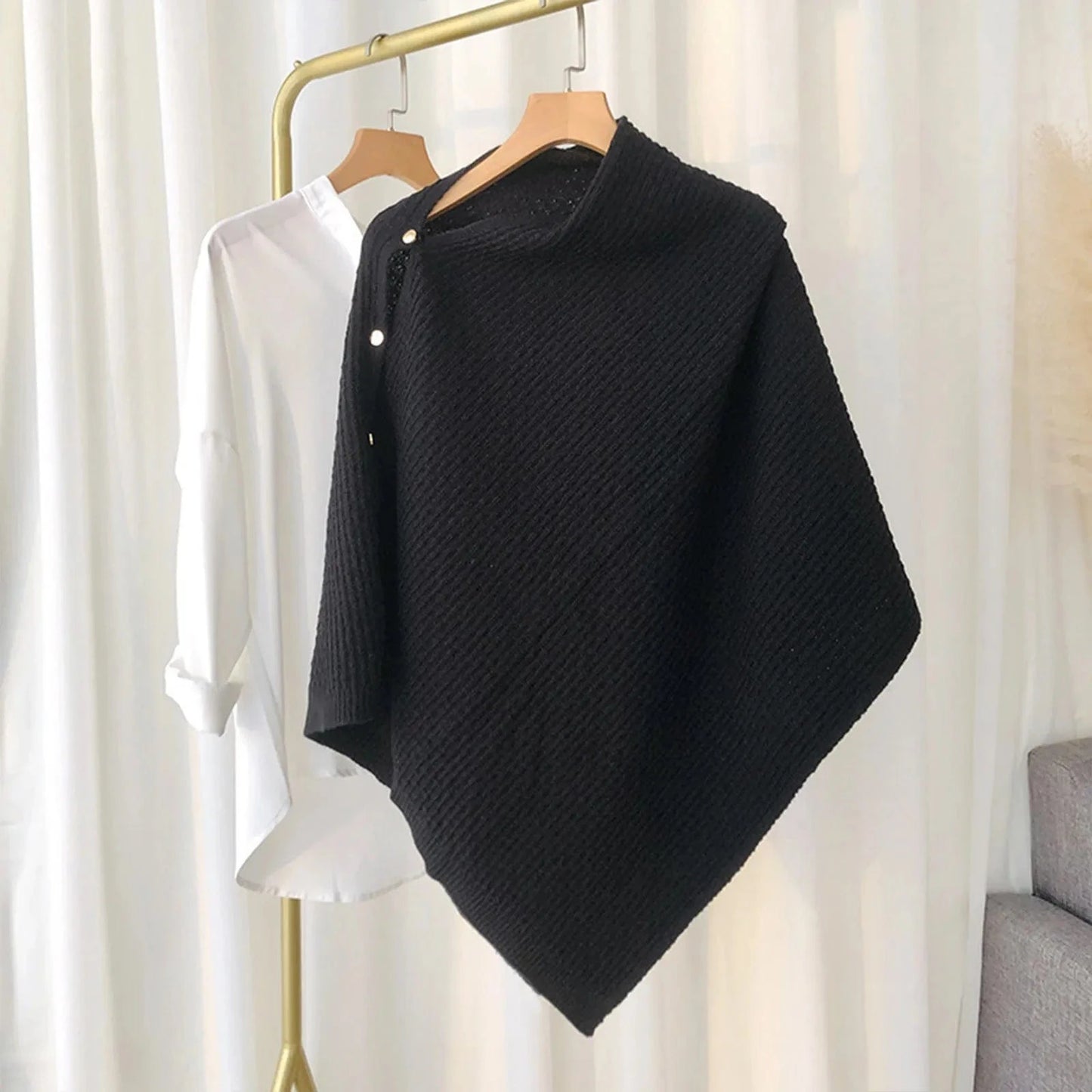 Poncho Femme Coton Hiver