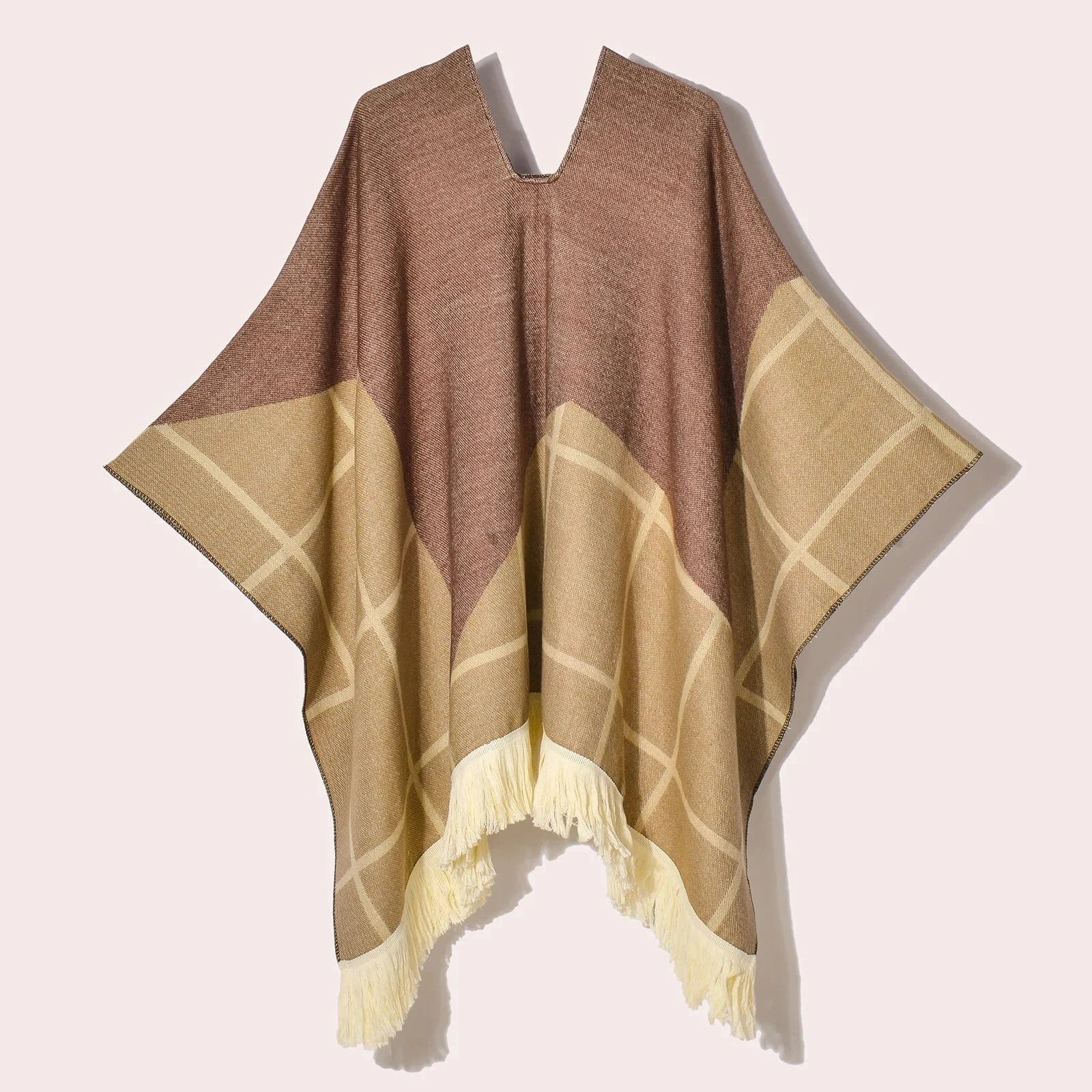 Poncho Femme Ethnique à Frange