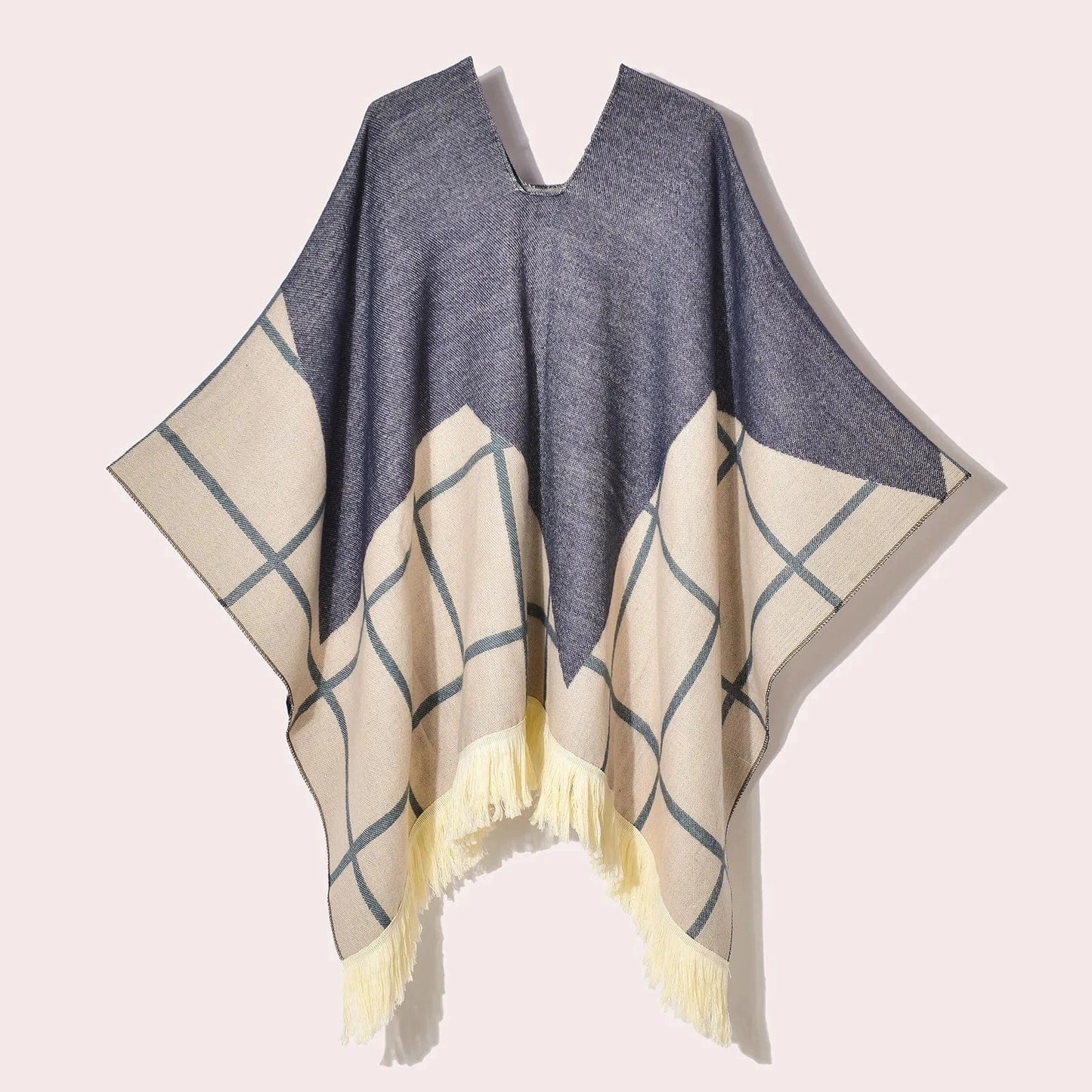 Poncho Femme Ethnique à Frange