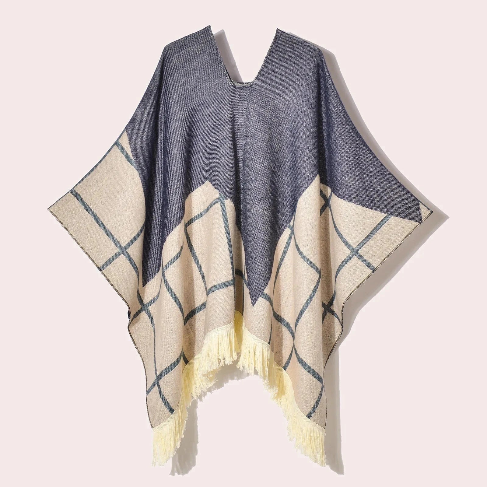 Poncho Femme Ethnique à Frange