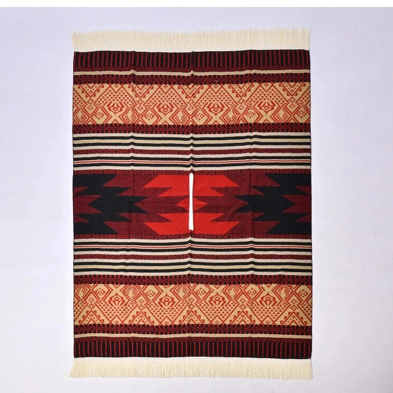 Poncho Femme Ethnique à Frange