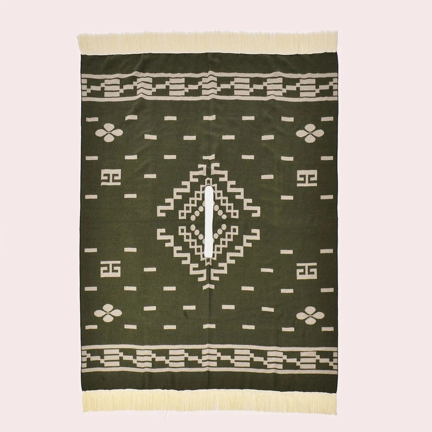 Poncho Femme Ethnique à Frange
