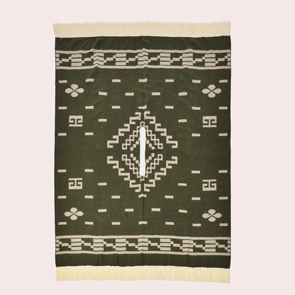 Poncho Femme Ethnique à Frange