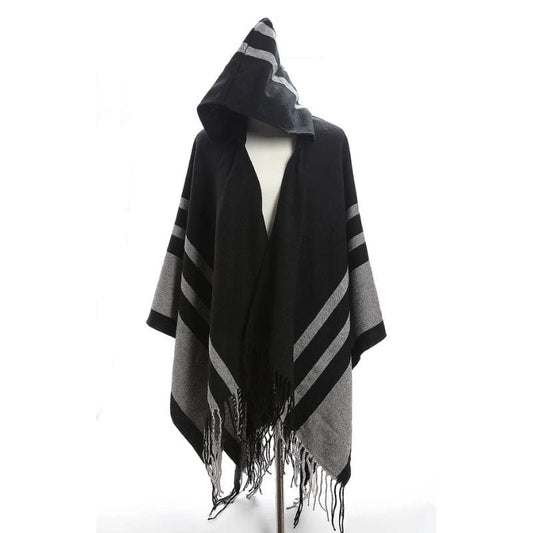 Poncho Femme Fin à Capuche