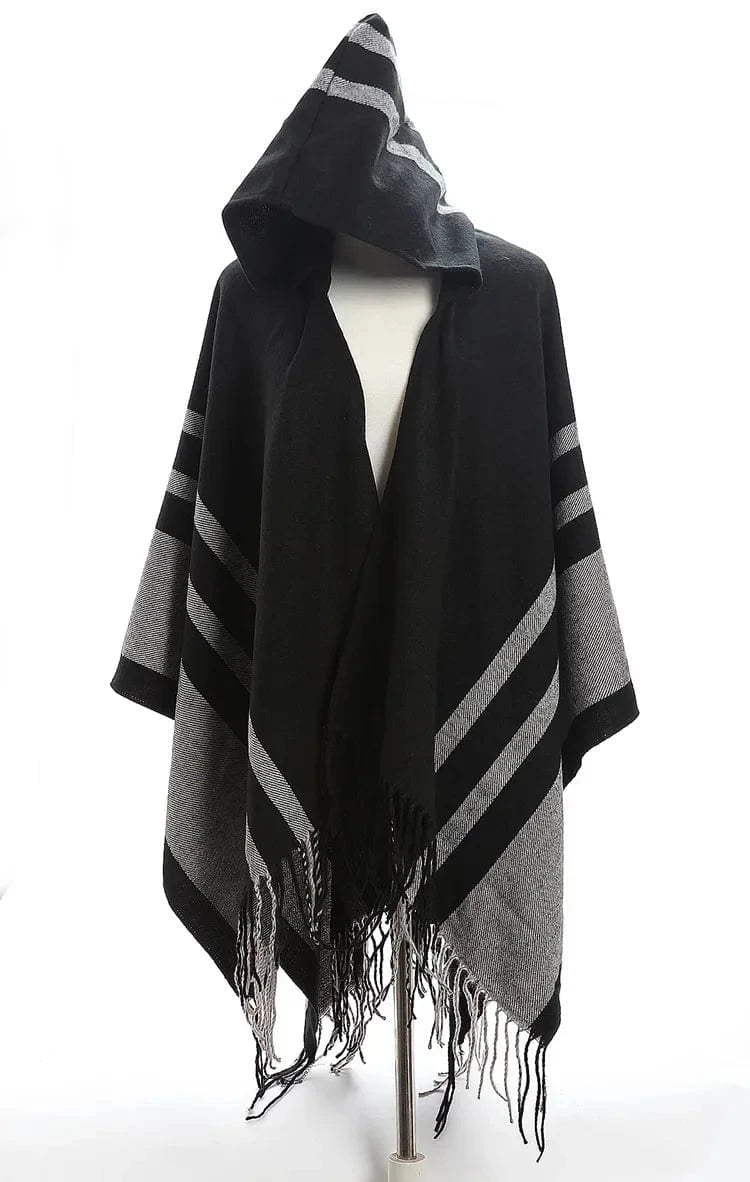 Poncho Femme Fin à Capuche