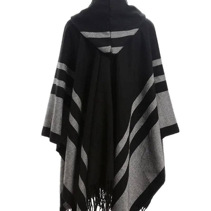 Poncho Femme Fin à Capuche
