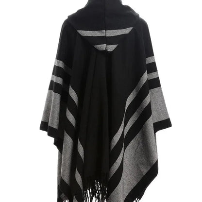 Poncho Femme Fin à Capuche