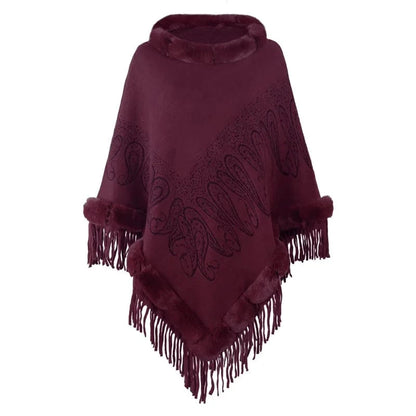 Poncho Femme Fin Fourrure