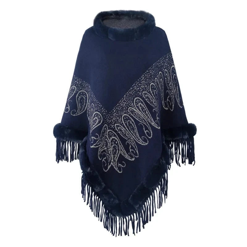 Poncho Femme Fin Fourrure