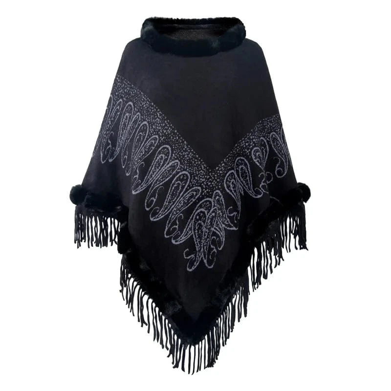 Poncho Femme Fin Fourrure