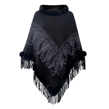 Poncho Femme Fin Fourrure
