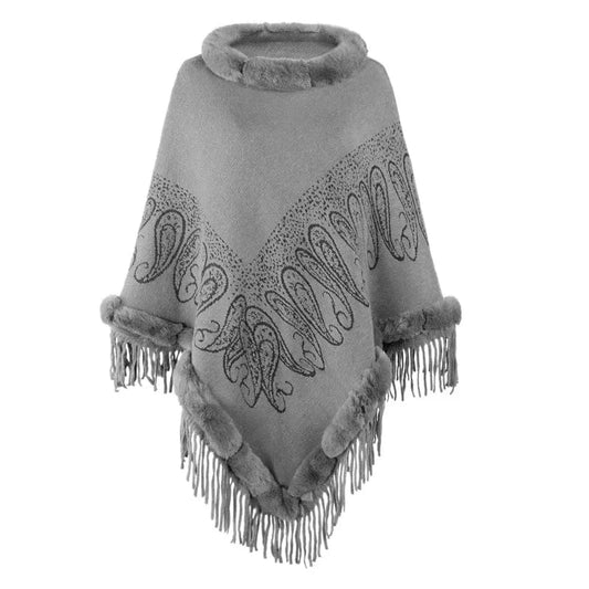Poncho Femme Fin Fourrure