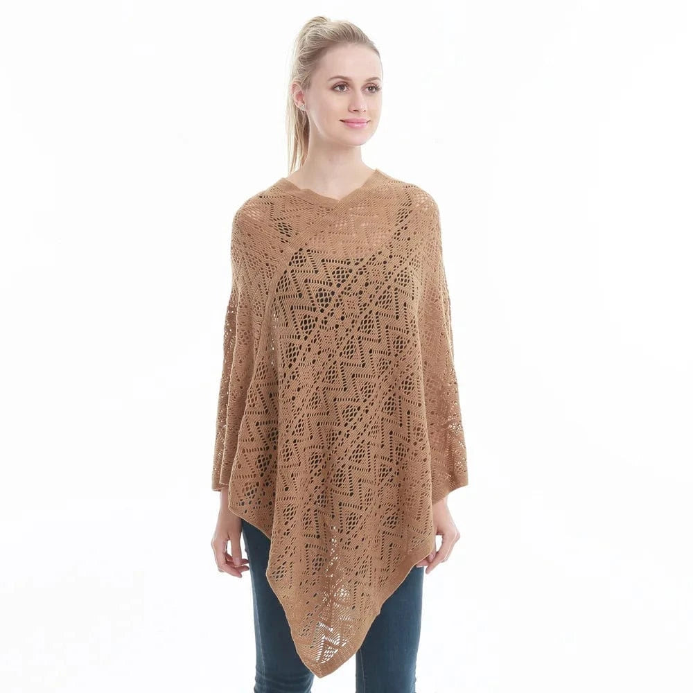 Poncho Femme Fin Rayures