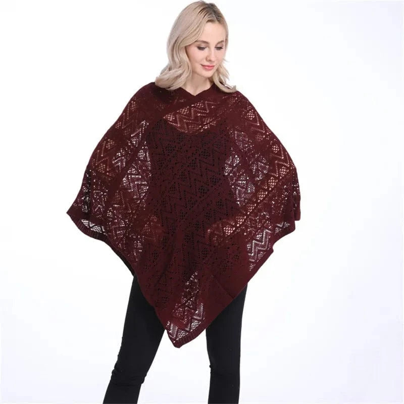 Poncho Femme Fin Rayures