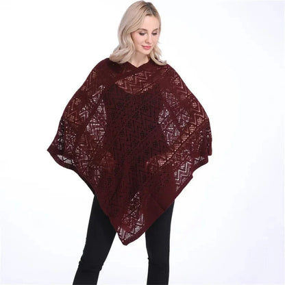Poncho Femme Fin Rayures
