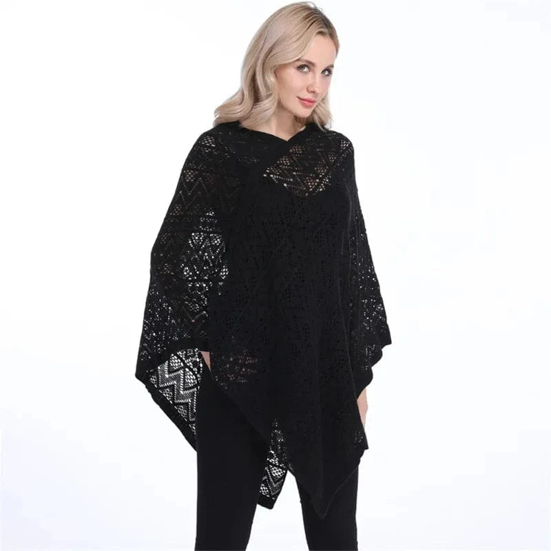 Poncho Femme Fin Rayures