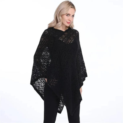 Poncho Femme Fin Rayures
