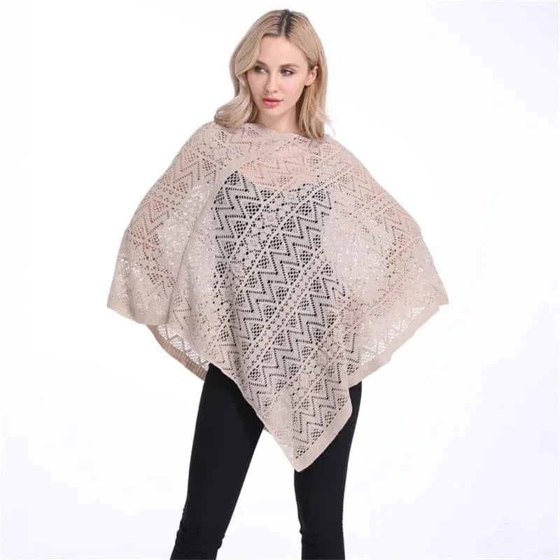 Poncho Femme Fin Rayures