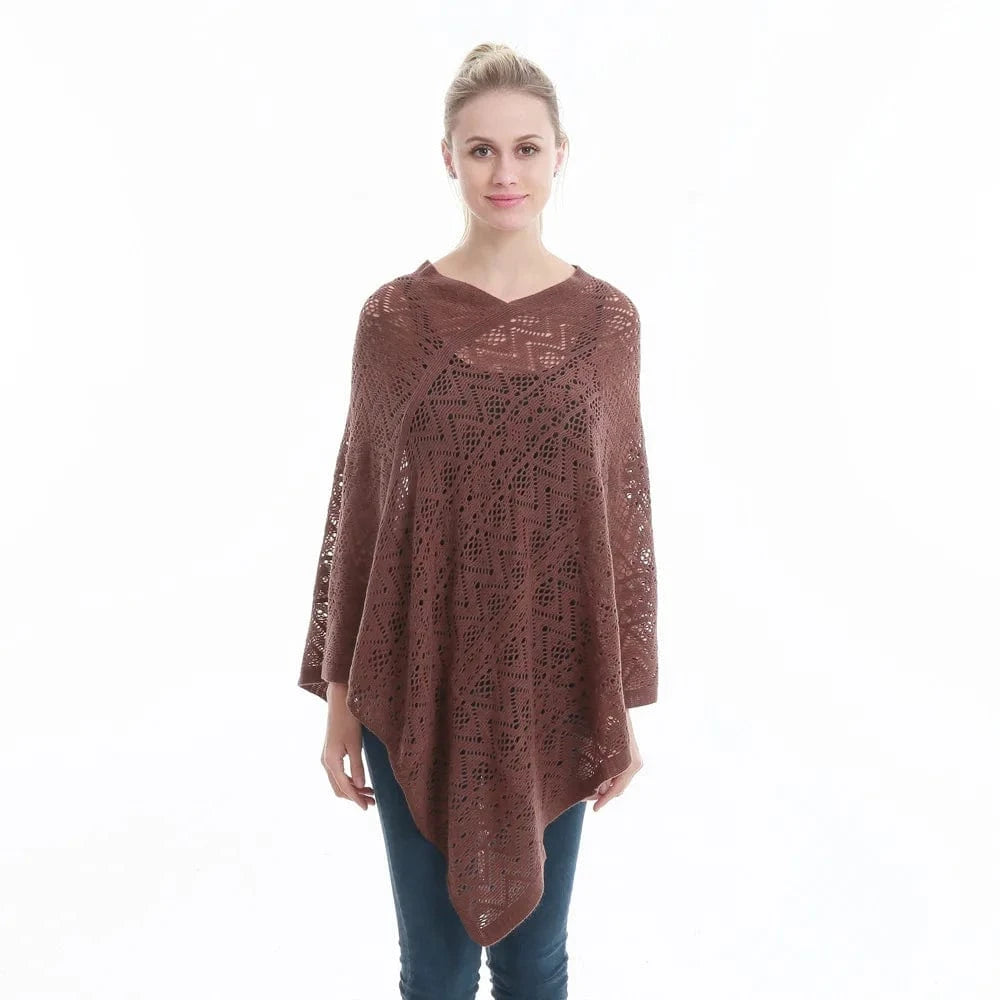 Poncho Femme Fin Rayures