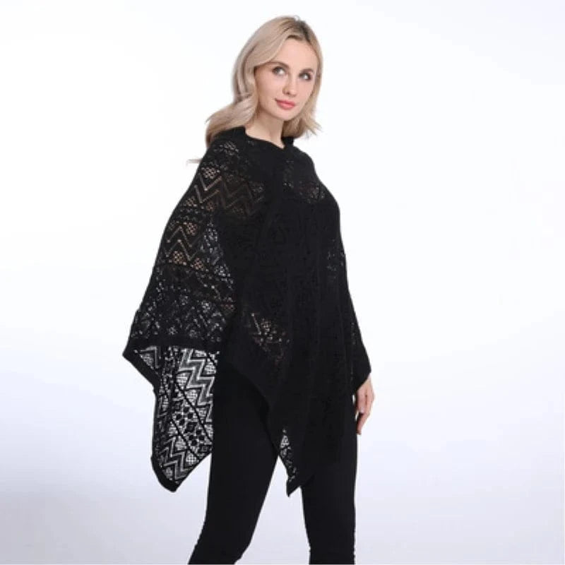 Poncho Femme Fin Rayures
