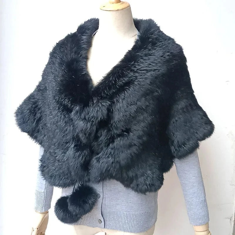 Poncho Femme Fourrure Court