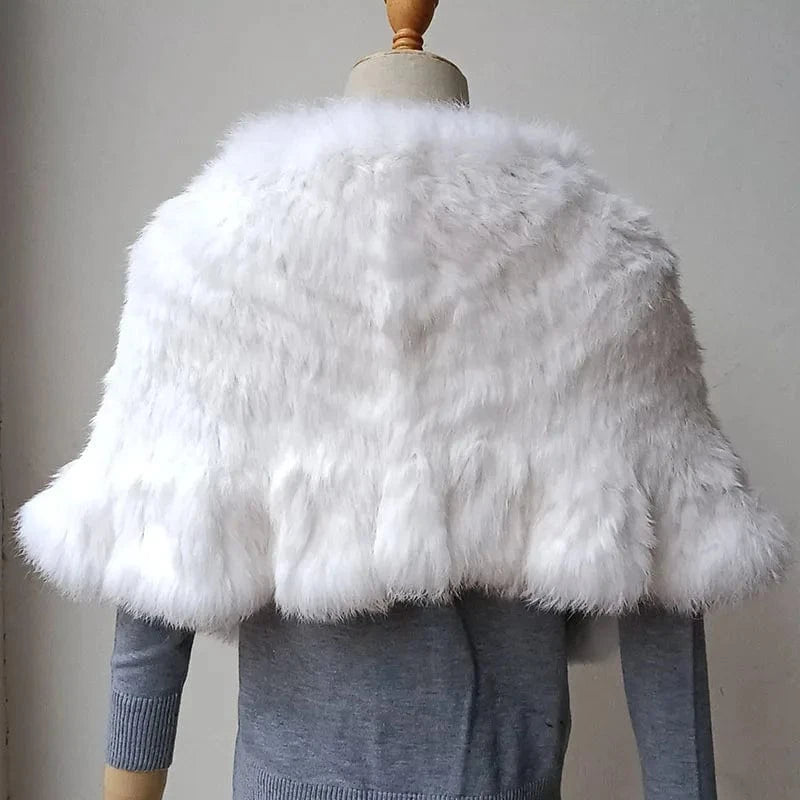 Poncho Femme Fourrure Court