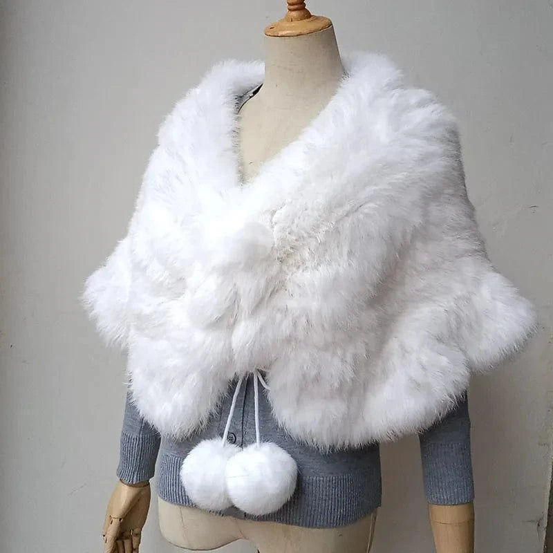 Poncho Femme Fourrure Court