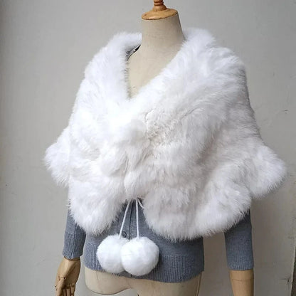 Poncho Femme Fourrure Court