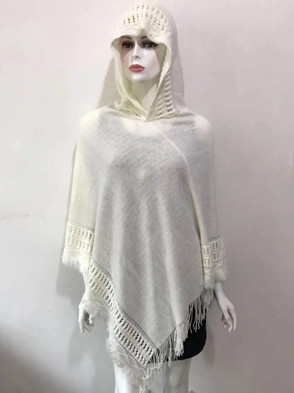 Poncho Femme Hiver Capuche