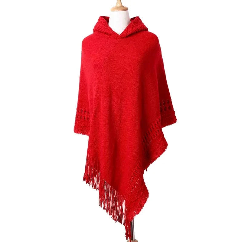 Poncho Femme Hiver Capuche