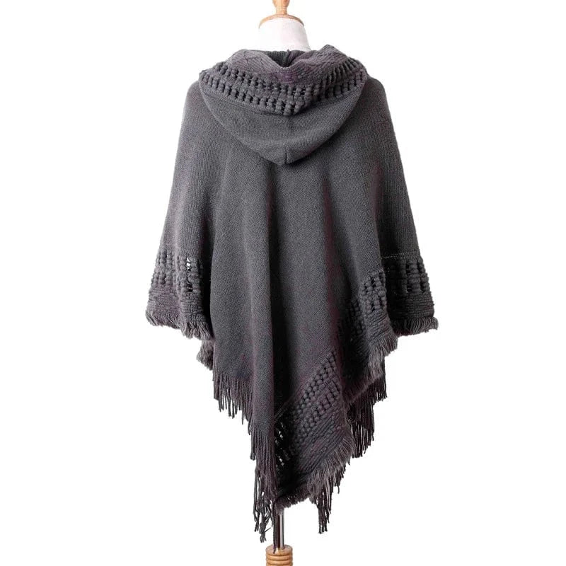 Poncho Femme Hiver Capuche