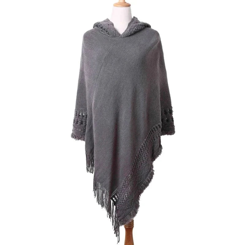 Poncho Femme Hiver Capuche