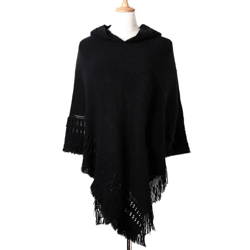 Poncho Femme Hiver Capuche