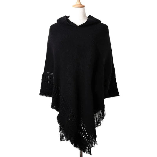 Poncho Femme Hiver Capuche
