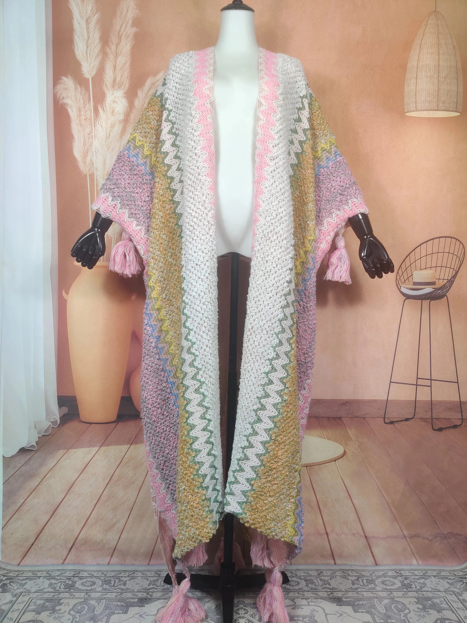 Poncho Femme Long