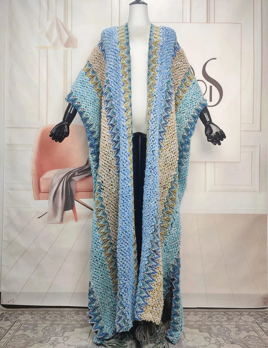 Poncho Femme Long