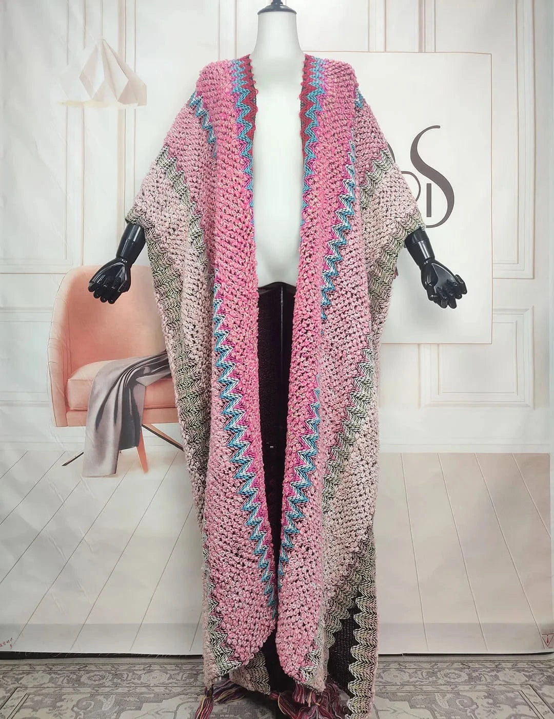 Poncho Femme Long
