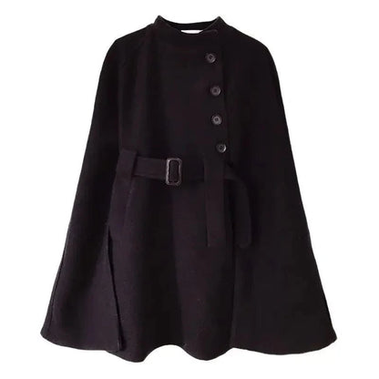 Poncho Femme Long à Ceinture