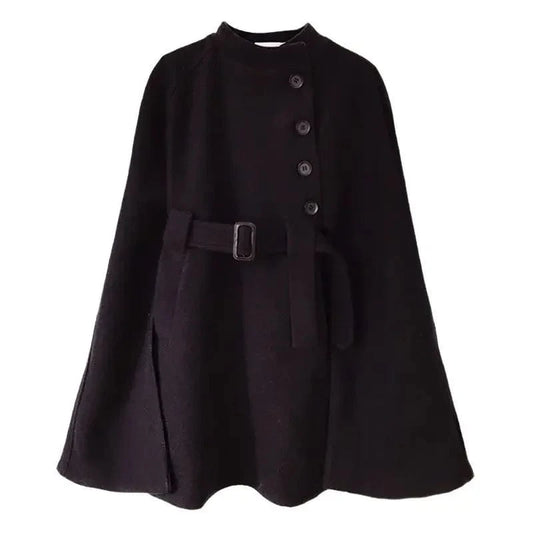 Poncho Femme Long à Ceinture