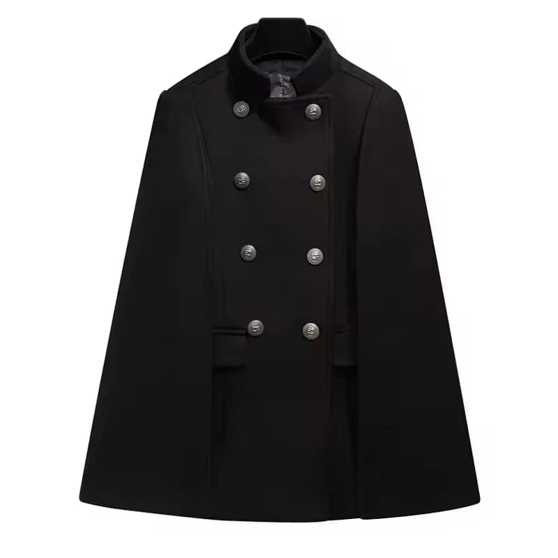 Poncho Femme Manteau à Boutons