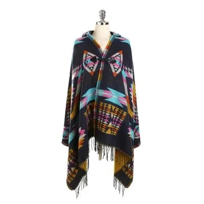 Poncho Femme Mexicain