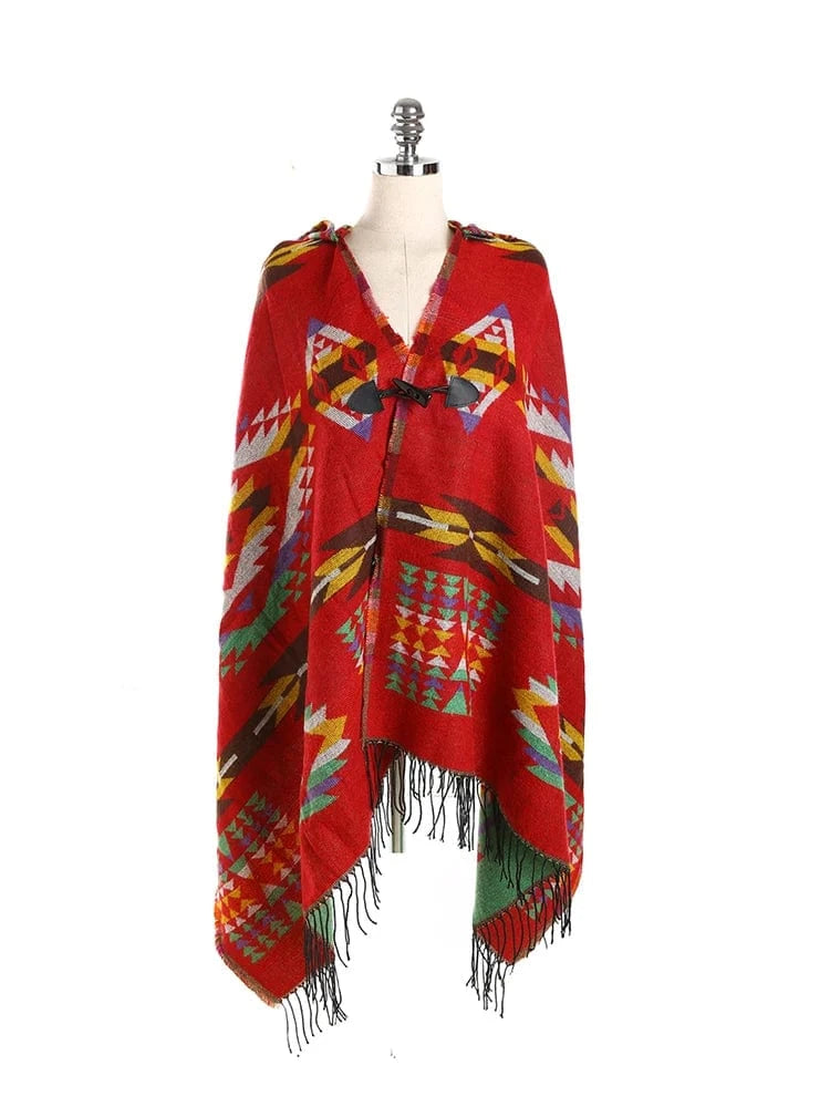 Poncho Femme Mexicain
