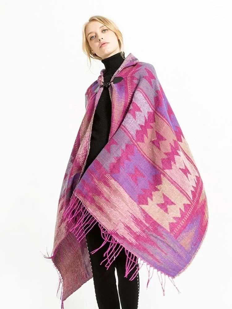 Poncho Femme Mexicain