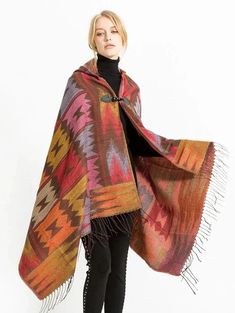 Poncho Femme Mexicain