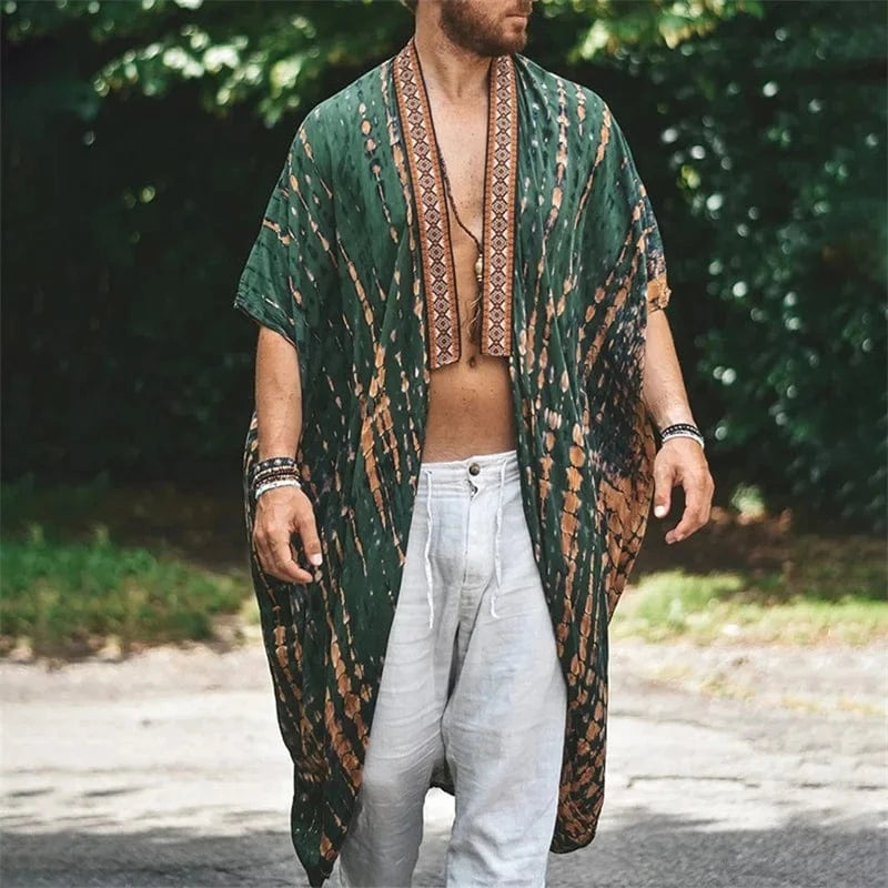 Poncho Homme Été Long