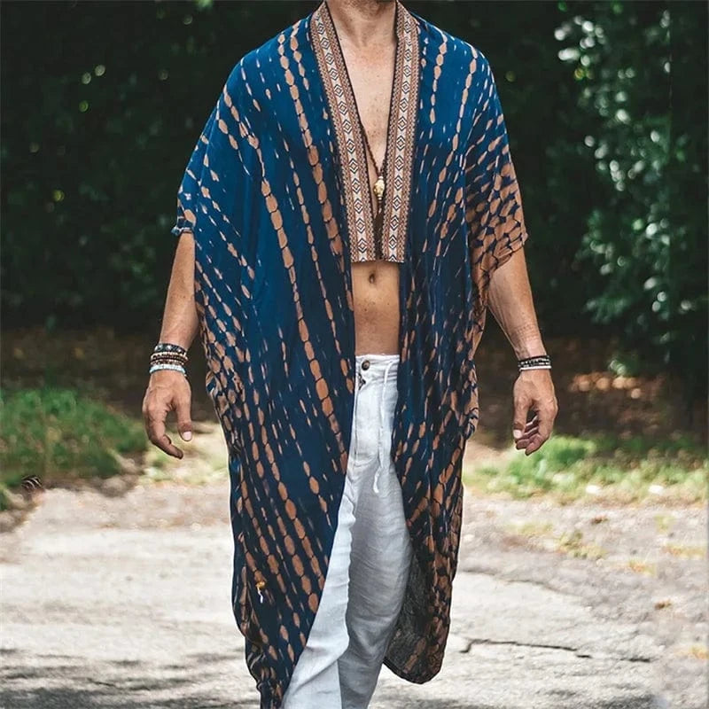 Poncho Homme Été Long