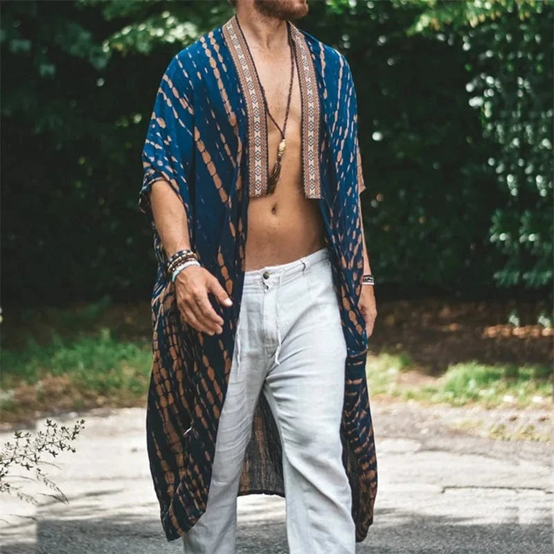 Poncho Homme Été Long